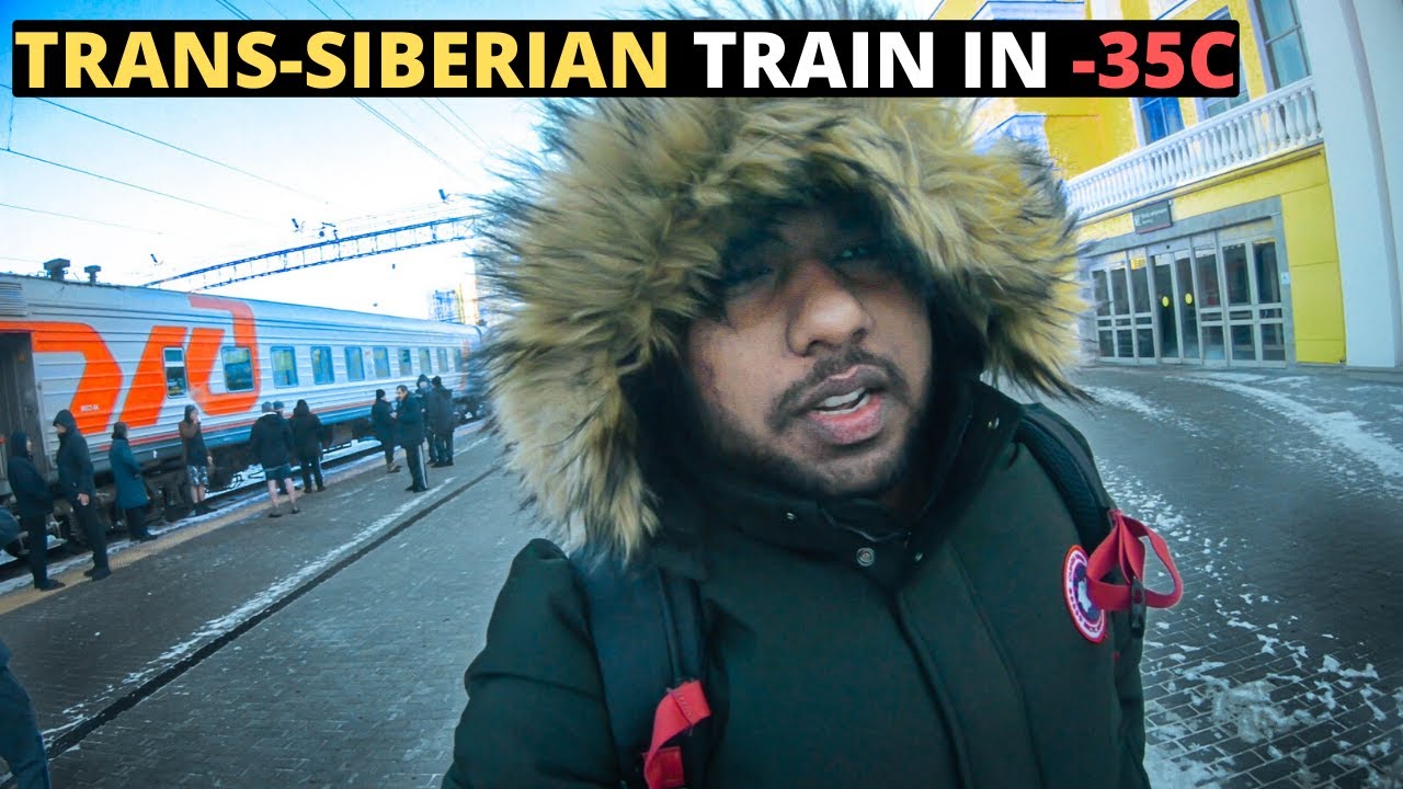 Trans-Siberian Train Journey in -30C (longest railways in world) 🥶