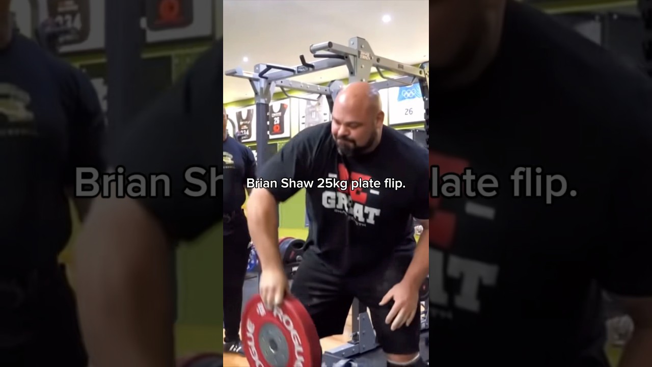 TRYING BRIAN SHAW&rsquo;S 25KG PLATE FLIP!!? 🤯💀