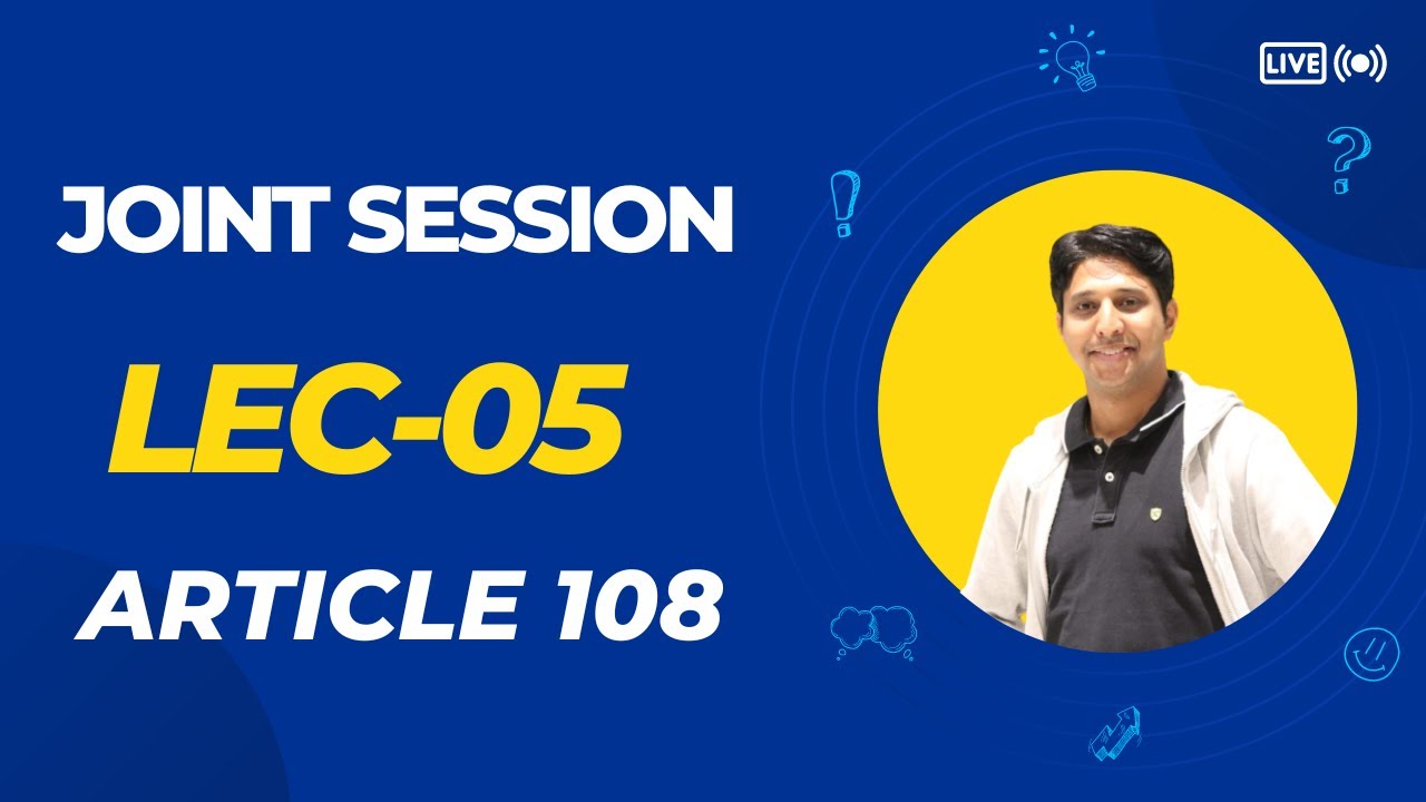 L-05 | deadlock in parliament | Joint Sitting | UPSC | ELICIT'S IAS | PARDEEP AHLAWAT