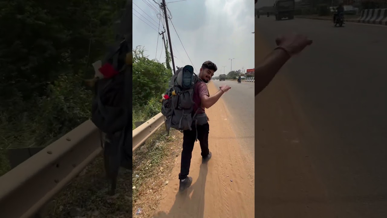 Hitchhiking in India 🇮🇳 || kolkata to coast india #trendingshorts #travel