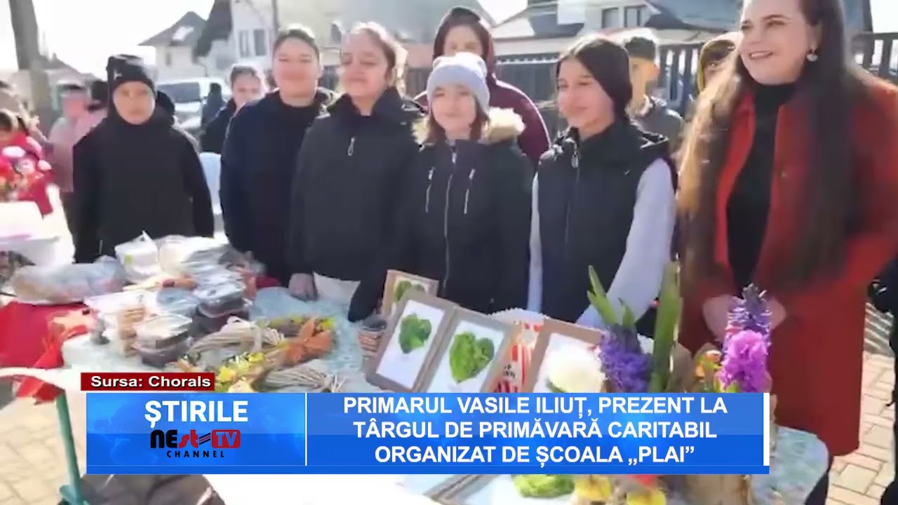 Primarul Vasile Iliuț, prezent la Târgul de Primăvară caritabil organizat de Școala „Plai”