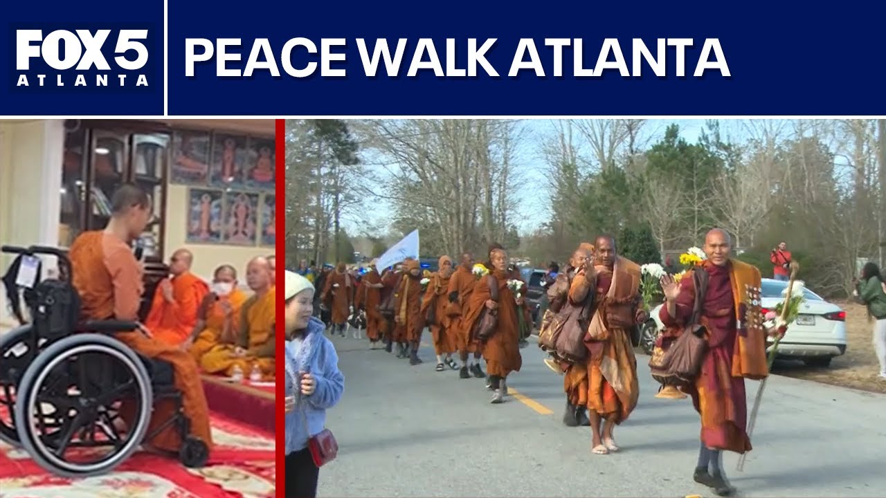 Monks’ cross-country peace walk reaches Atlanta | FOX 5 News