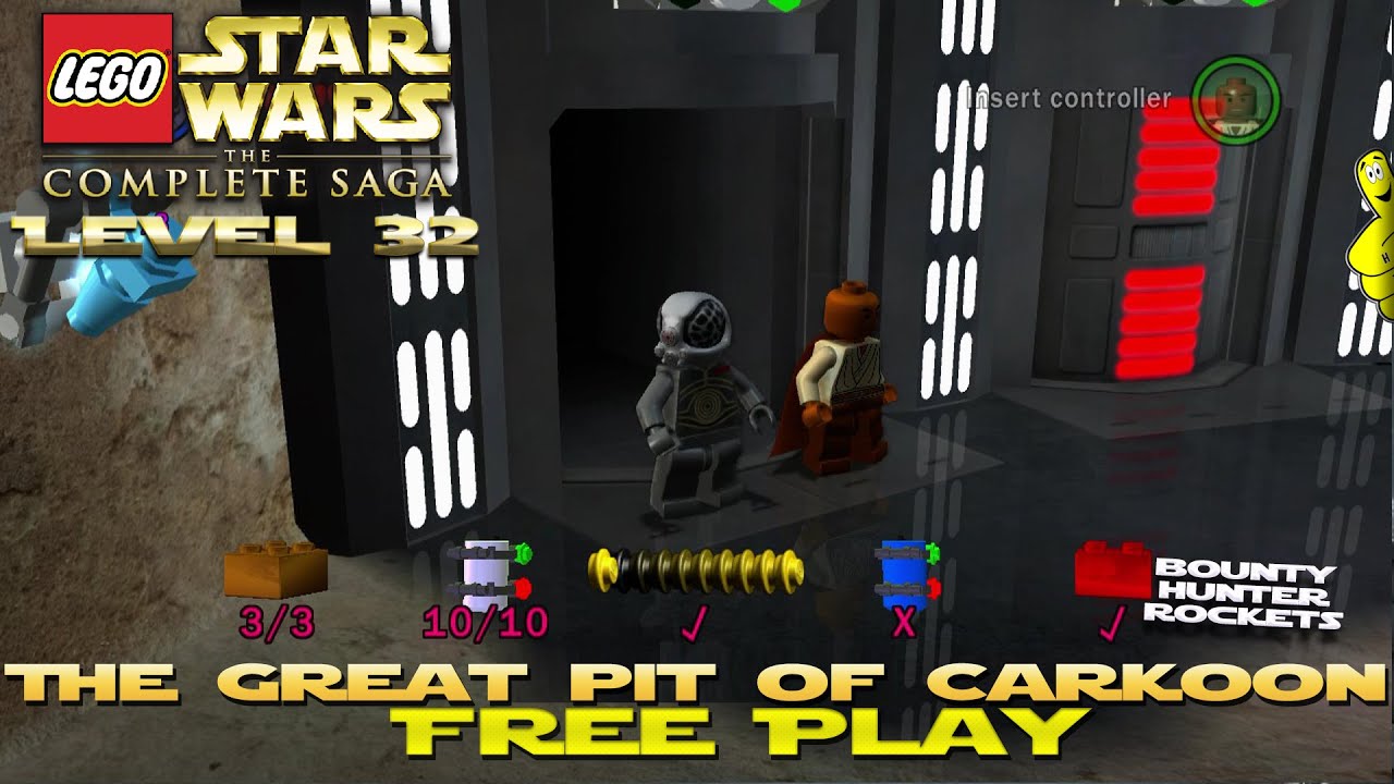 Lego Star Wars TCS: Ep 6 Chap 2 / The Great Pit of Carkoon FREE PLAY (All Collectibles) - HTG