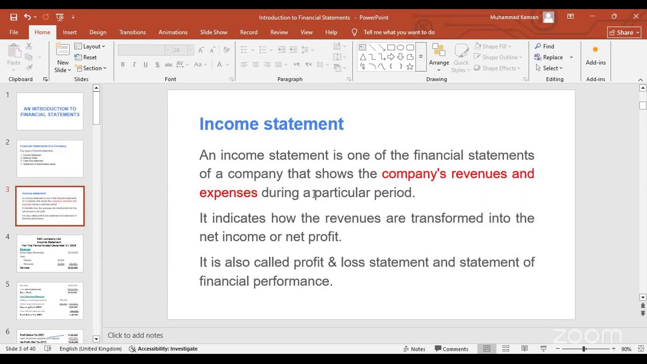 Accounts And Finance Class - Batch # 3 - Lecture # 10
