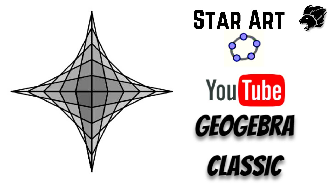 Star Art in GeoGebra Classic, Polygons arranged in such a way, #Aravind