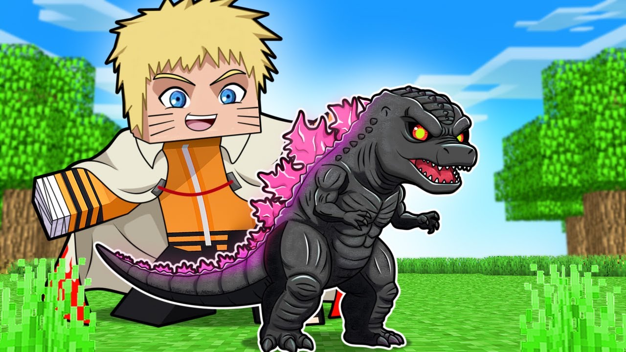 GODZILLA BEBÊ foi ADOTADO pelo NARUTO Minecraft !