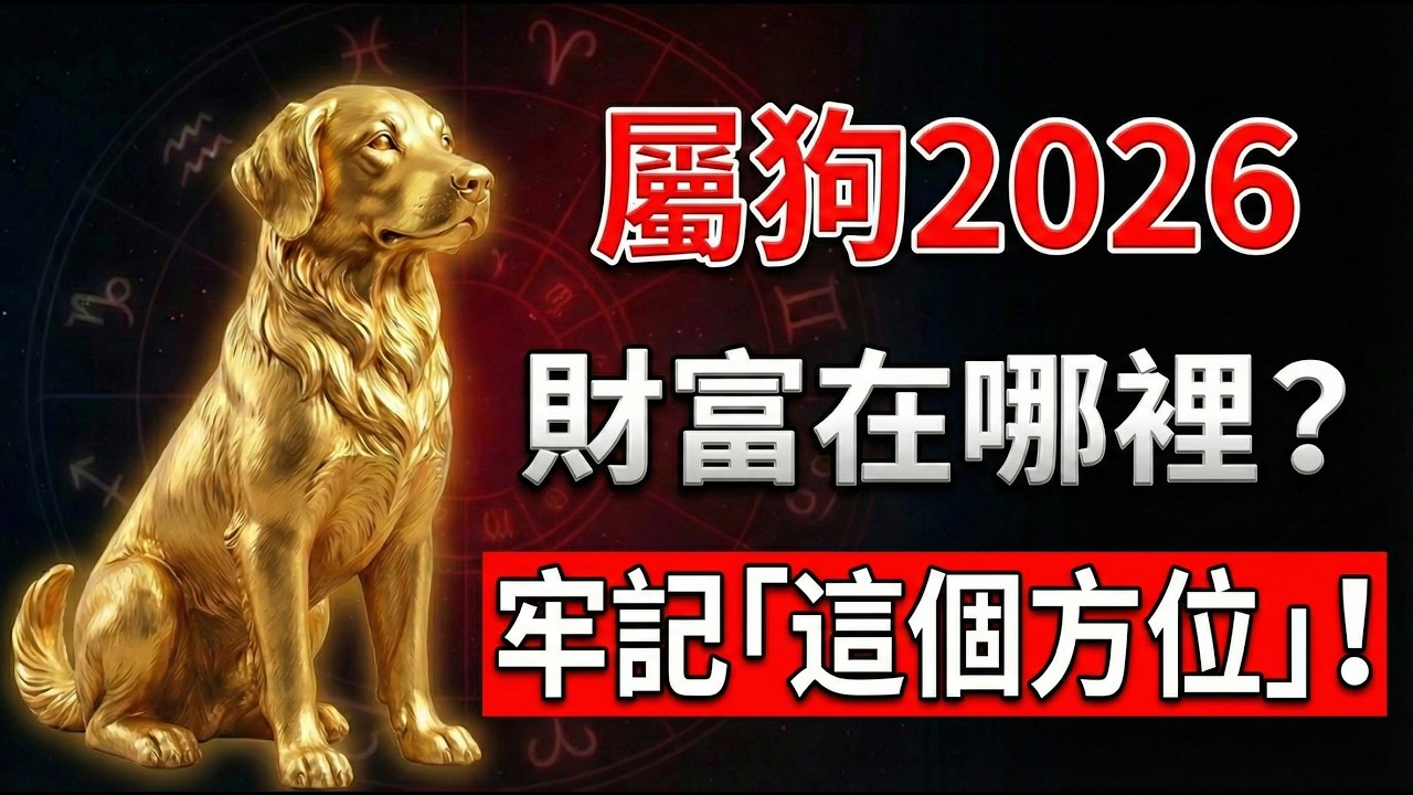 屬狗今年迎大運！2026專屬你的「致富密碼」：農曆年後只要守住這一個方位，財富會自動向你靠攏！#屬狗2026運勢 #財位 #2026生肖狗運勢 #風水佈局 #招財方法 #2026馬年運程 #偏財運