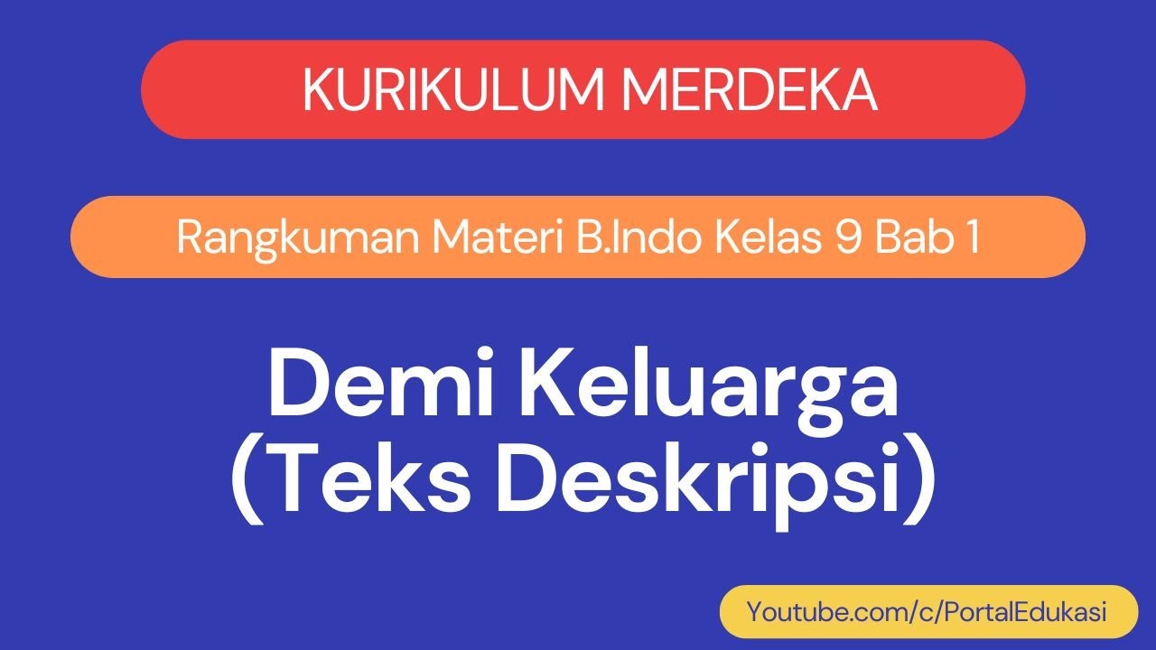 Kurikulum Merdeka Rangkuman Bahasa Indonesia Kelas 9 BAB 1