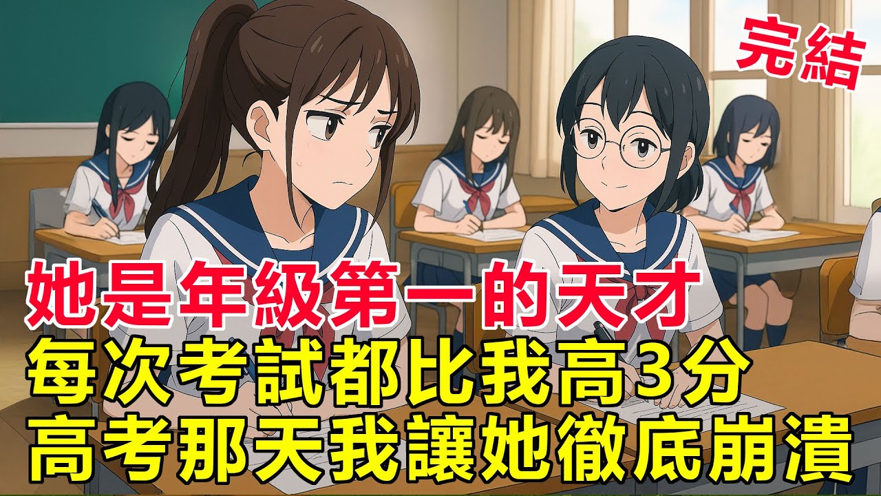 她三年考試都比我高3分，高考我逆襲成狀元，她當場崩潰掩面痛哭，全班都在看她笑話！