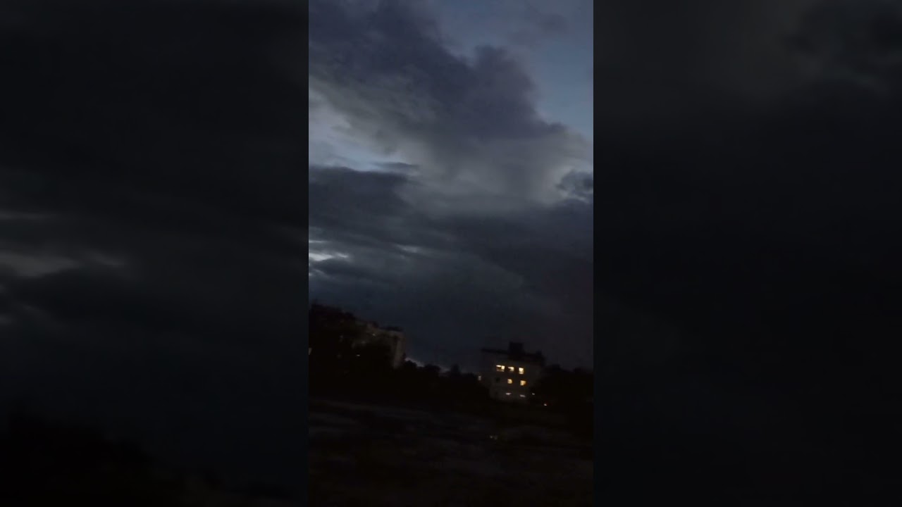The sky is dark.....   