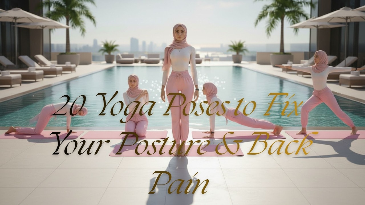20 Yoga Poses to Fix Your Posture & Back Pain #yoga
