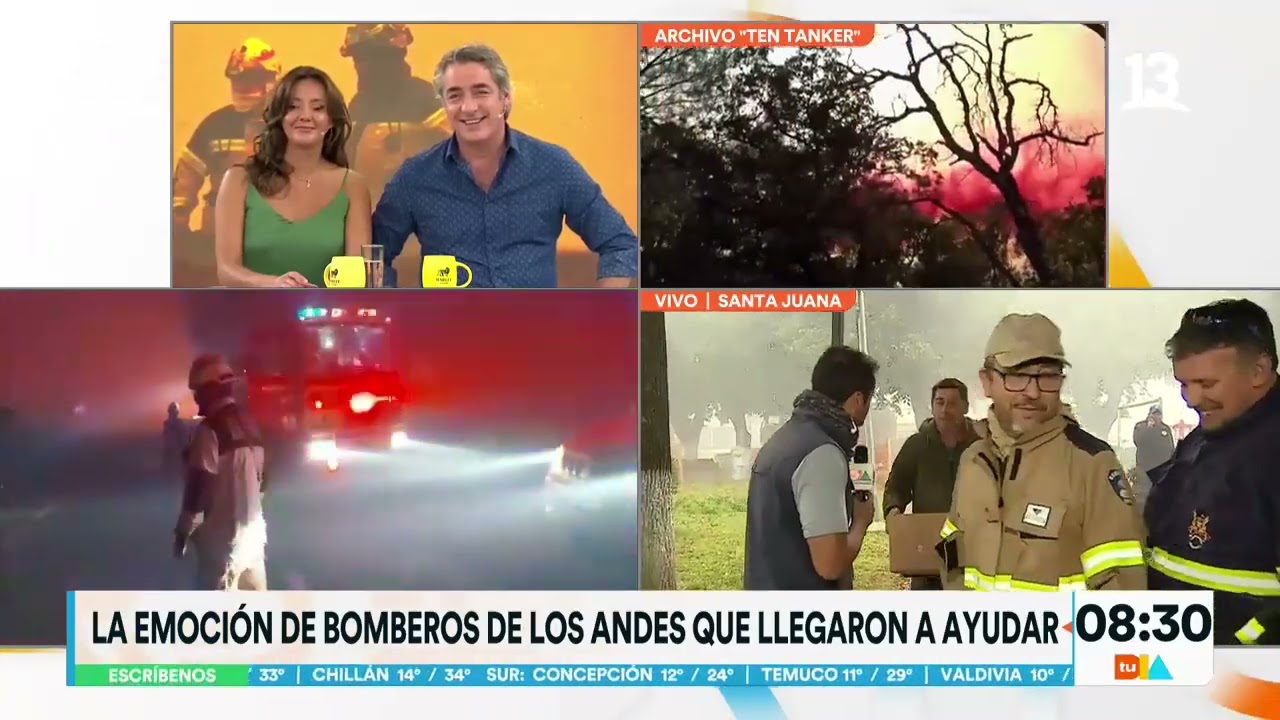 Testimonios de Bomberos y voluntarios de distintas regiones que se encuentran en Santa Juana. Tu Día