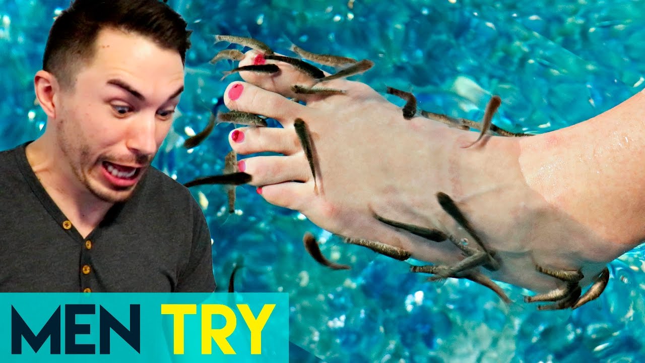 Men Try Fish Pedicures