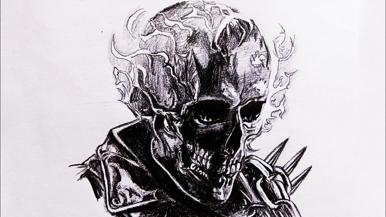 How To Draw The Ghost Rider | Sketch Tutorial