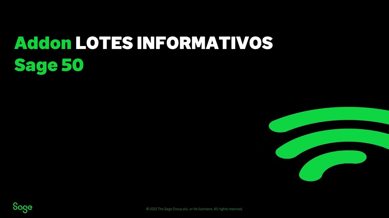 Addon Lotes Informativos Sage 50