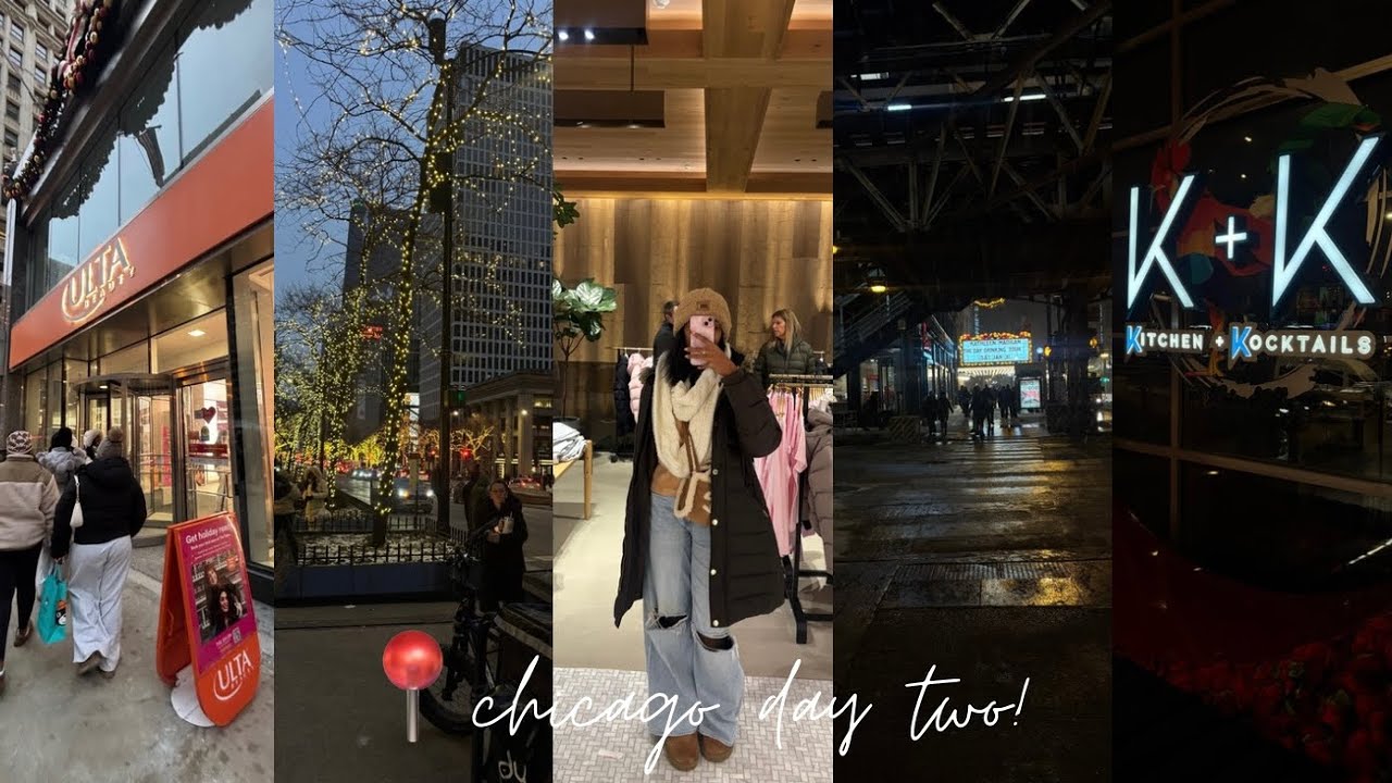 day 2 in chicago | shopping, dress try-on, dinner 