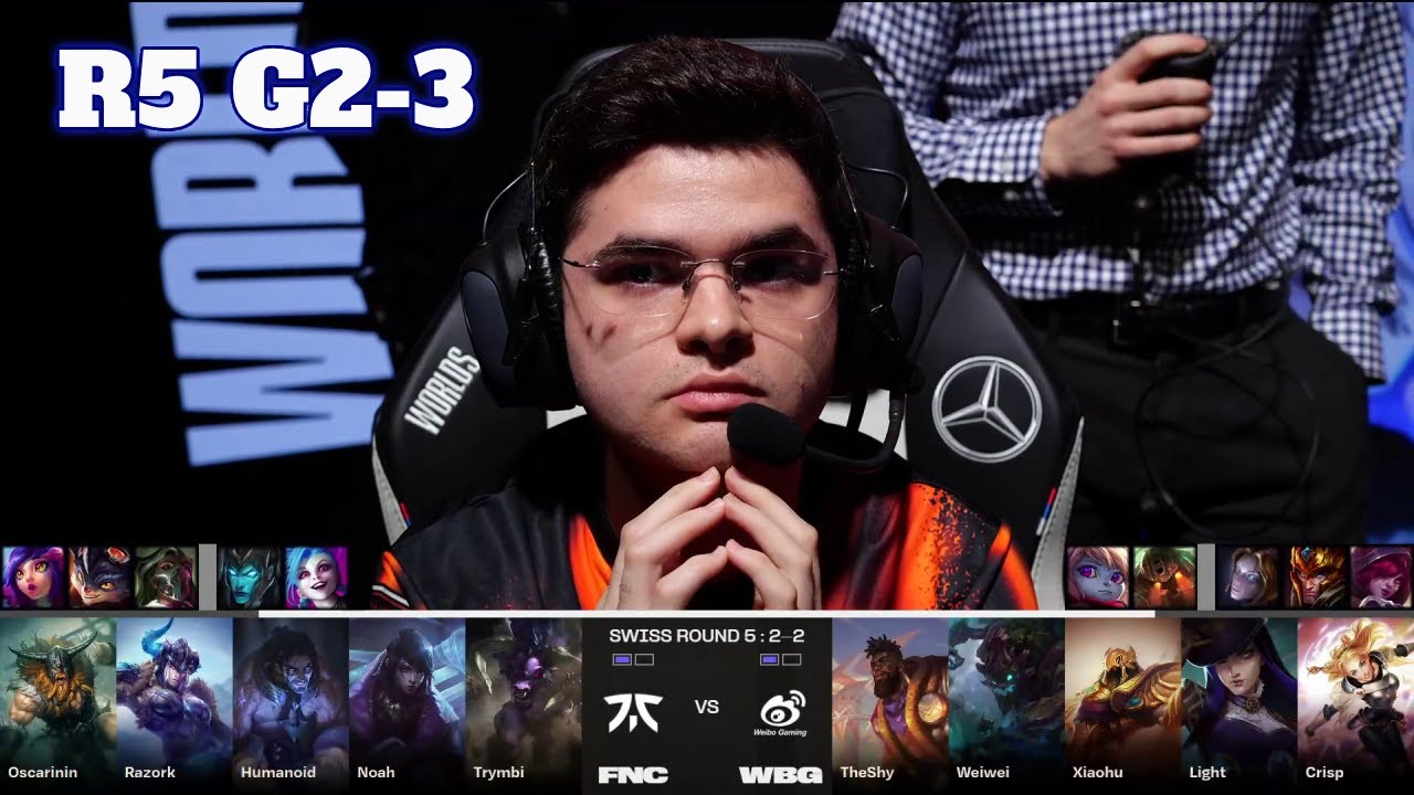 FNC vs WBG - Game 3 | Day 9 LoL Worlds 2023 Swiss Stage | Fnatic vs Weibo Gaming G3 full