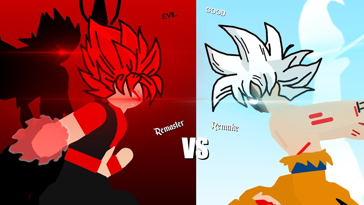 Goku vs Evil Goku Remaster/Stick nodes animation