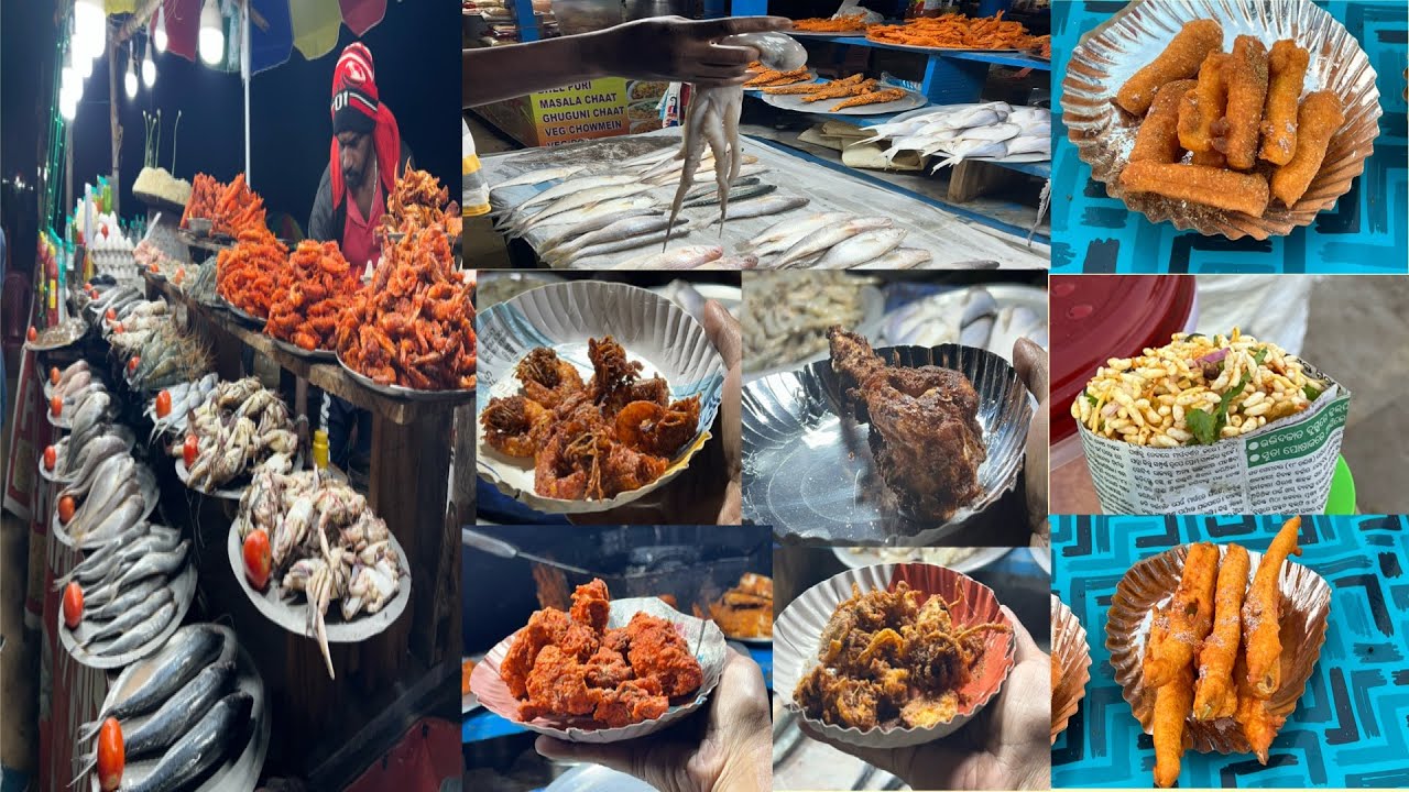 Ultimate PURI STREET FOOD Vlog🔥Puri Sea Beach Food💯Octopus, Squid🦑Best Seafood in Puri😋