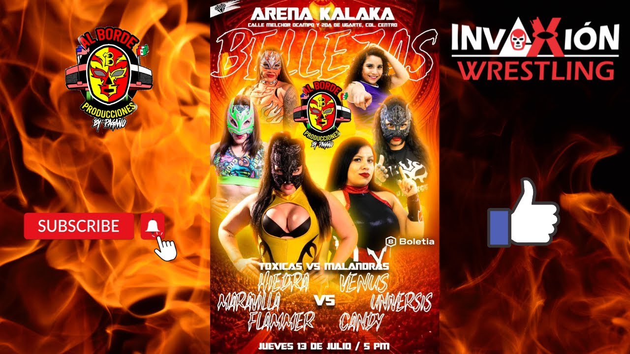 Toxicas Arremeten contra Universis en un choque de Divas Lucha Alborde en Cd juarez