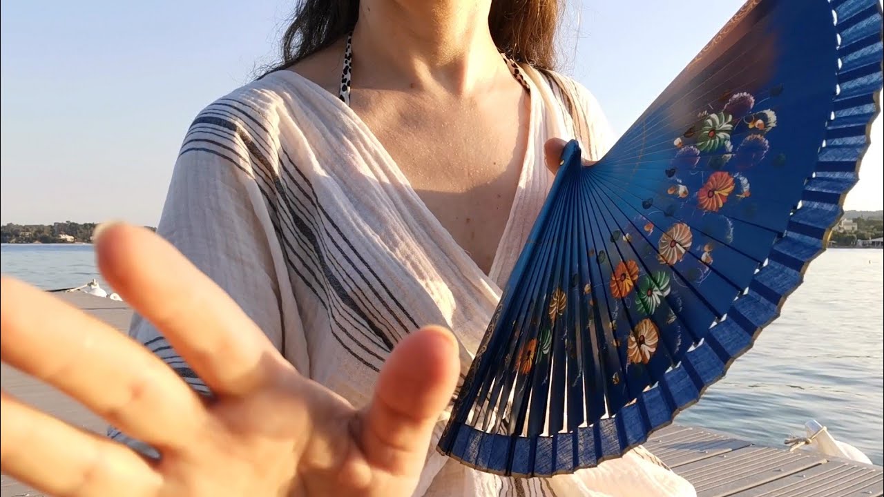 ASMR | Fanning You To Sleep, Soothing Beach Soundscape, Relaxing Hand Movements (No Talking Asmr)