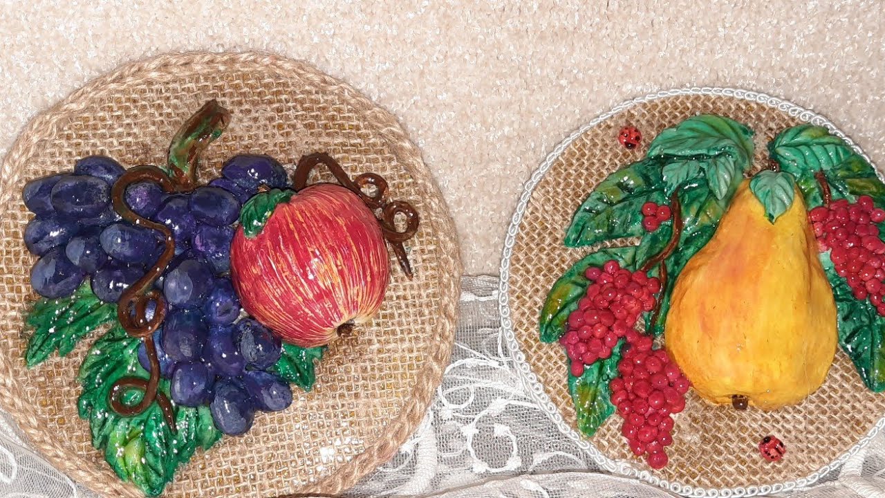 Соленое тесто. Панно с фруктами.