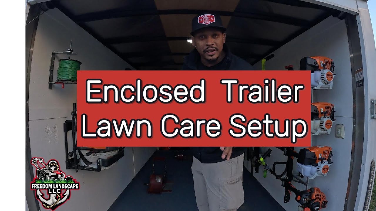 Enclosed Trailer Lawn Care Setup.  #enclosedtrailer #lawncare
