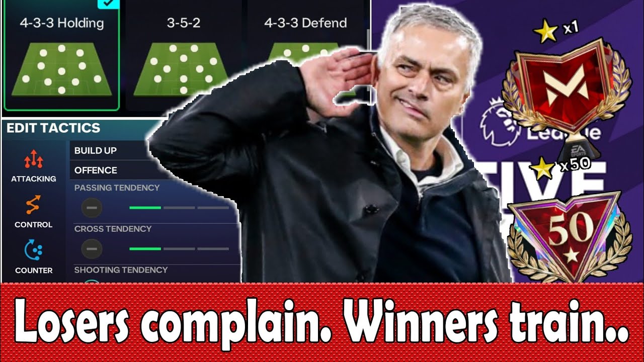BEST MANAGER MODE TACTICS TO REACH FC CHAMPION 🏆✨. EASY 50 STAR ⭐, FC MOBILE..