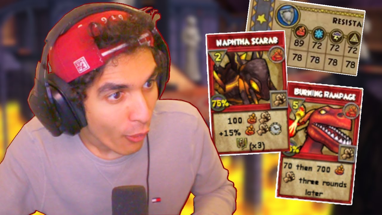 Wizard101 Cosmic (140) Fire PvP: 90% RESIST Jade Vs Naphtha Scarab!