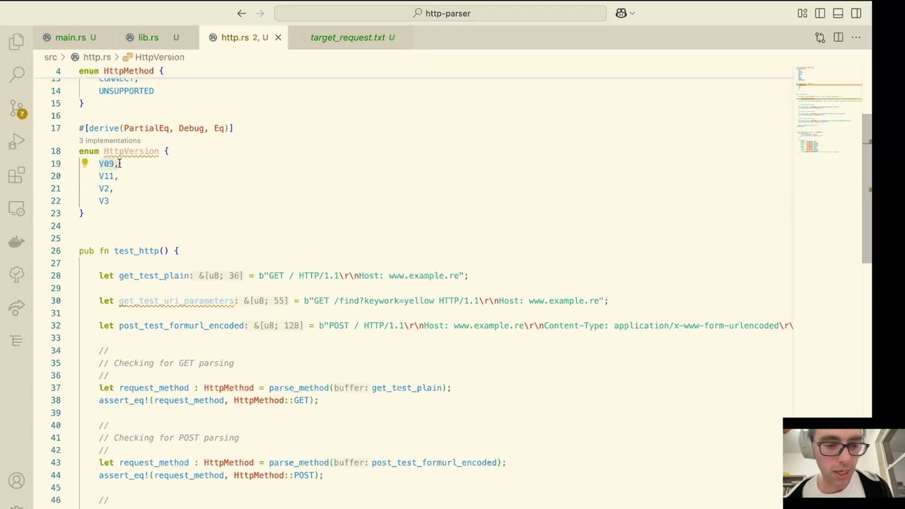HTTP: Part 6 Parsing HTTP version