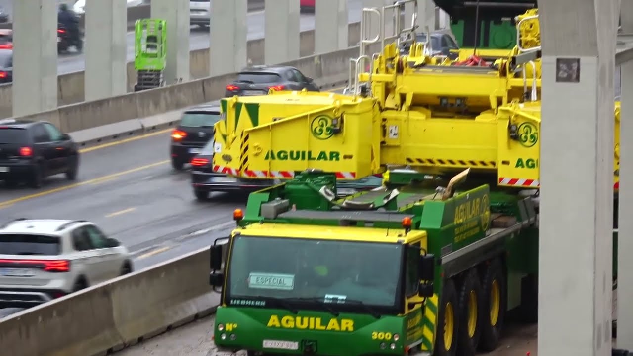 ZOOM SOBRE ''PARQUEVENTAS'' OBRAS DE CUBRICIÓN DE LA M-30.... Y SU GIGANTESCA GRÚA.