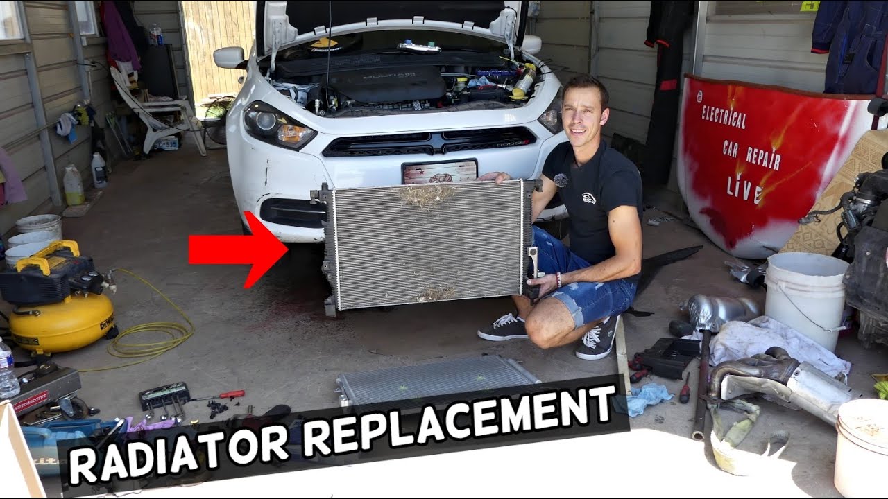 RADIATOR REPLACEMENT REMOVAL DODGE DART CHRYSLER 200