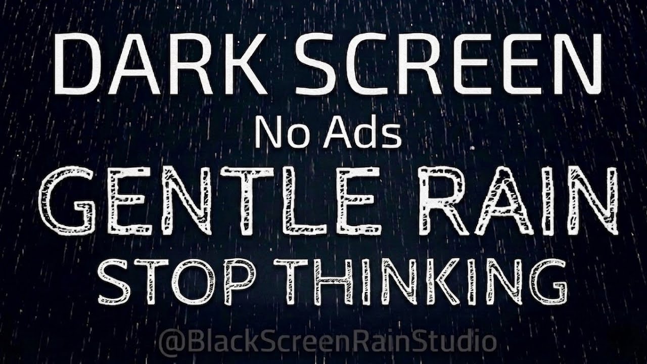  Rain Sounds for Sleeping (No Ads) | Gentle Rain Black Screen for Deep Sleep (3 Hours)