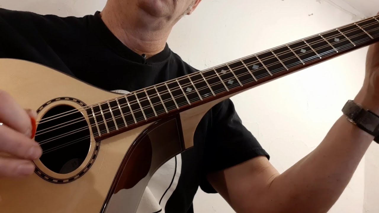 Nyberg Short-Scale Irish Bouzouki demo; katalox body, red spruce flat-top