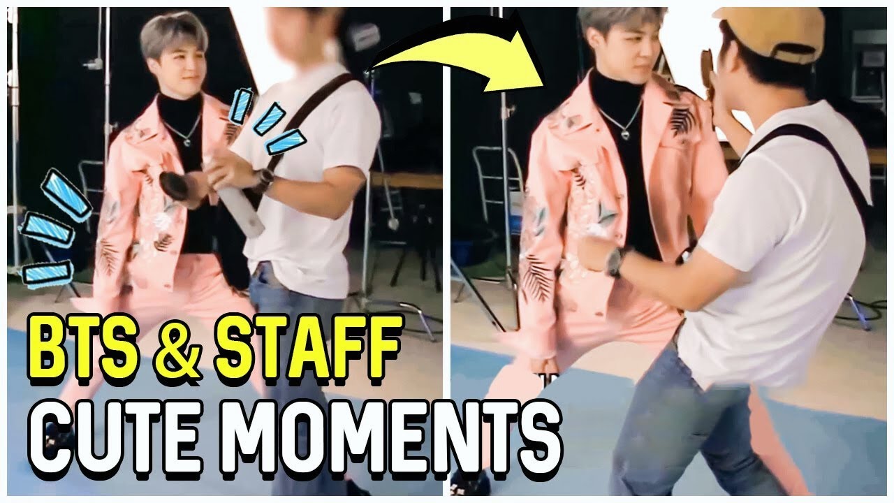 BTS With Staff Cute Moments