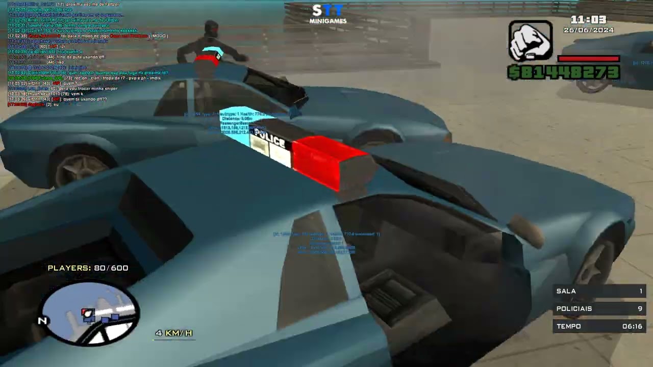 Cop chase pe STT server