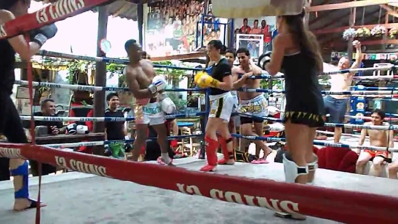 Saenchai Vs 3 Female boxers from Cobra Muay Thai Abu Dhabi @ 13 Coins Gym