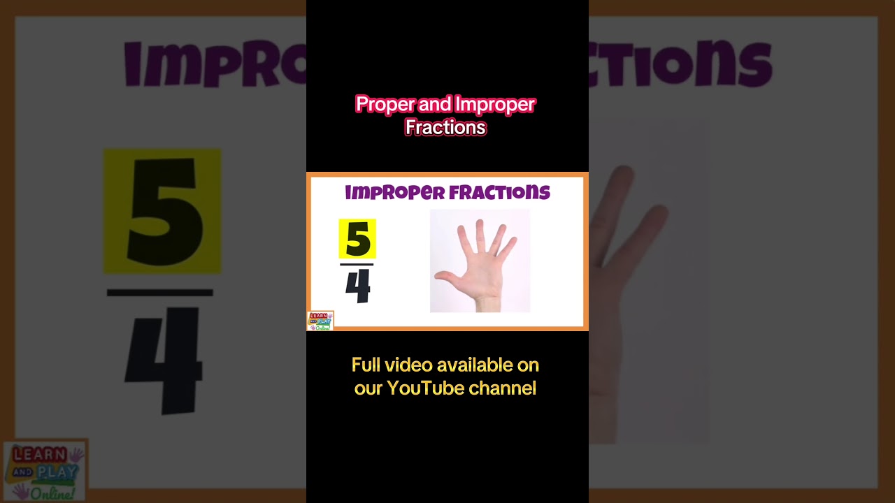 Proper and Improper Fractions