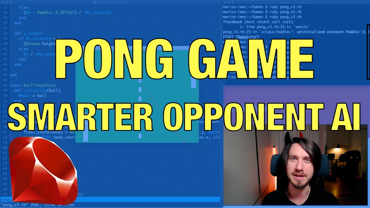 Building a smarter AI opponent - Pong Ruby 2D Part 3