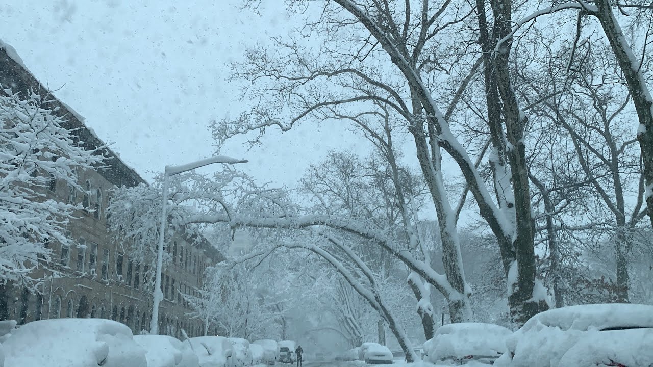 Heavy snow ❄️ falling Nj NYC 