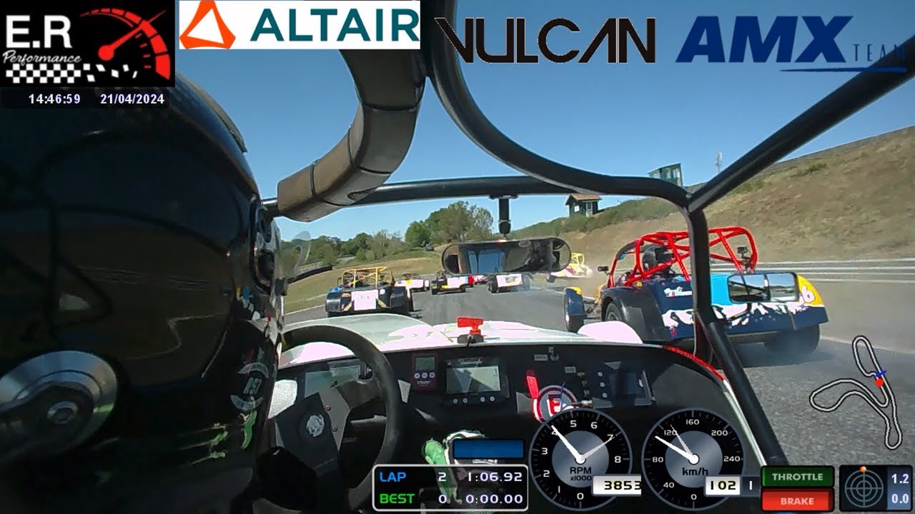 Course solide et crash en 420r pour la course 2 à Pau Arnos, Arthur Dépierre #144