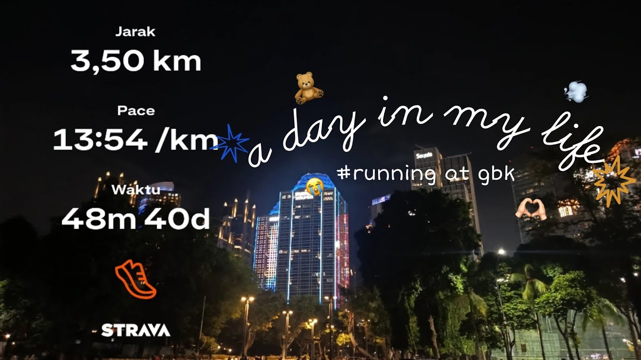 running with friends at gelora bung karno!!| #minivlog #izin #jogging