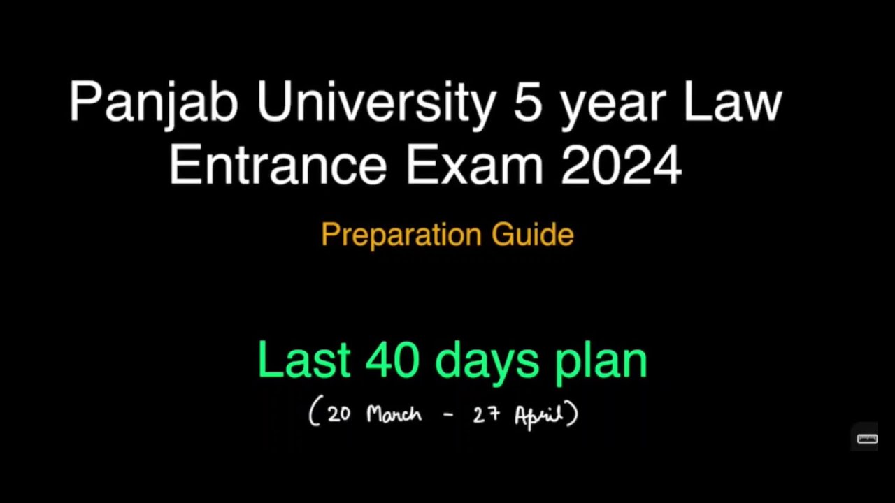 PU 5 Year Law Entrance 2024: Beginners Guide