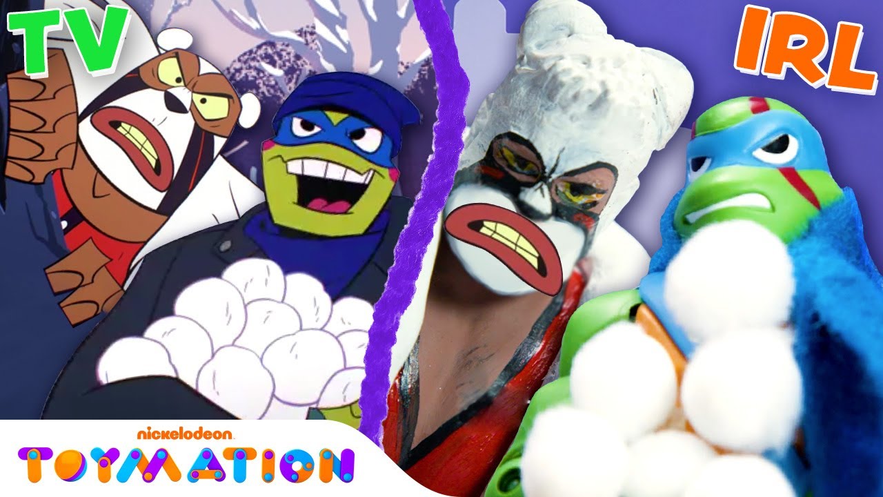 SNOW BALL FIGHT w/ the Ninja Turtles! | Toymation
