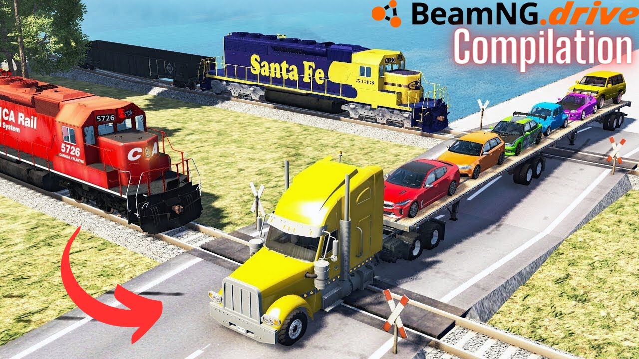 Trains vs Cars – BeamNG.Drive  |🔥ULTIMATE Crash Compilation |