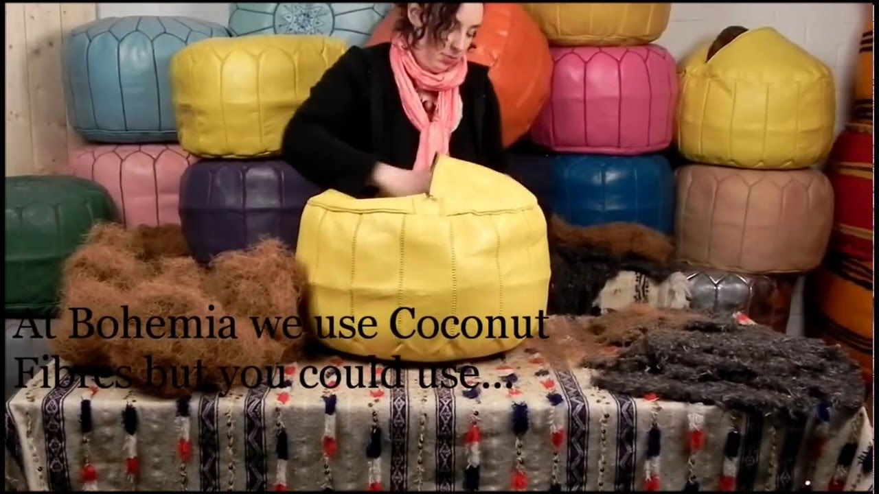 How to Stuff a Pouffe - moroccan pouf pouffe poufs ottoman ottomans home decor