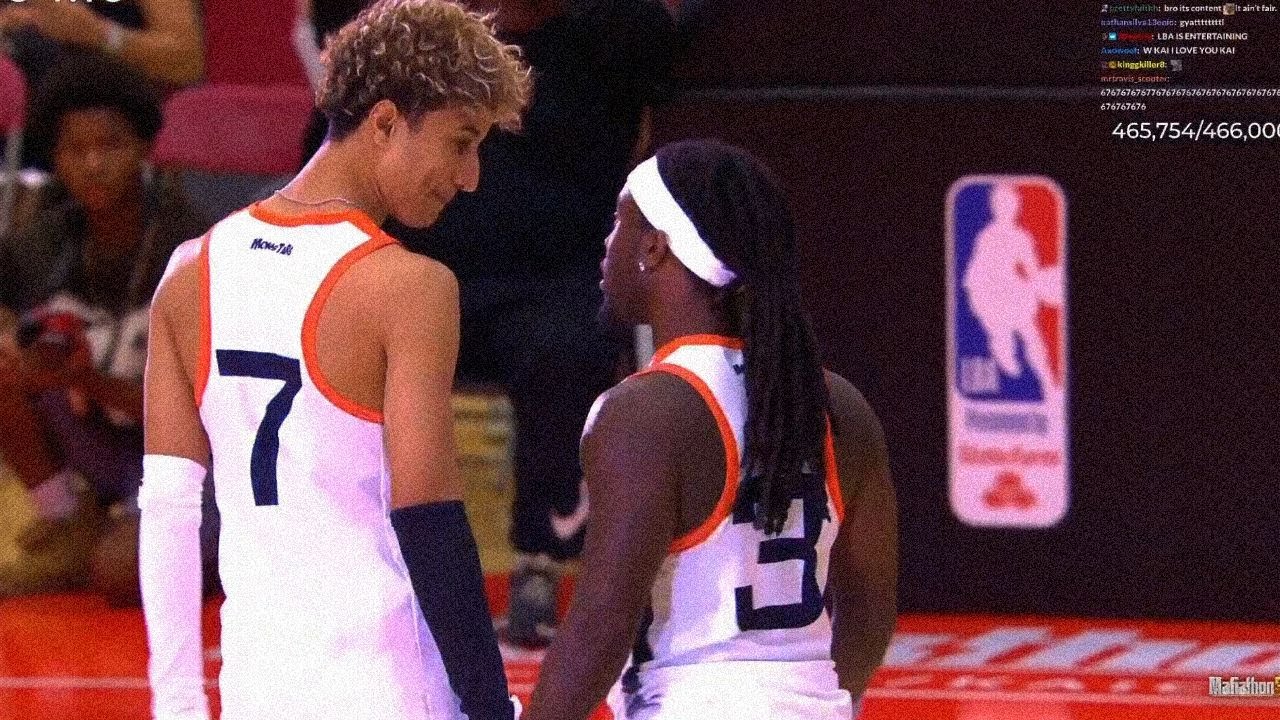 TOTA JOGANDO A LIGA DE BASQUETE COM KAI CENAT NBA