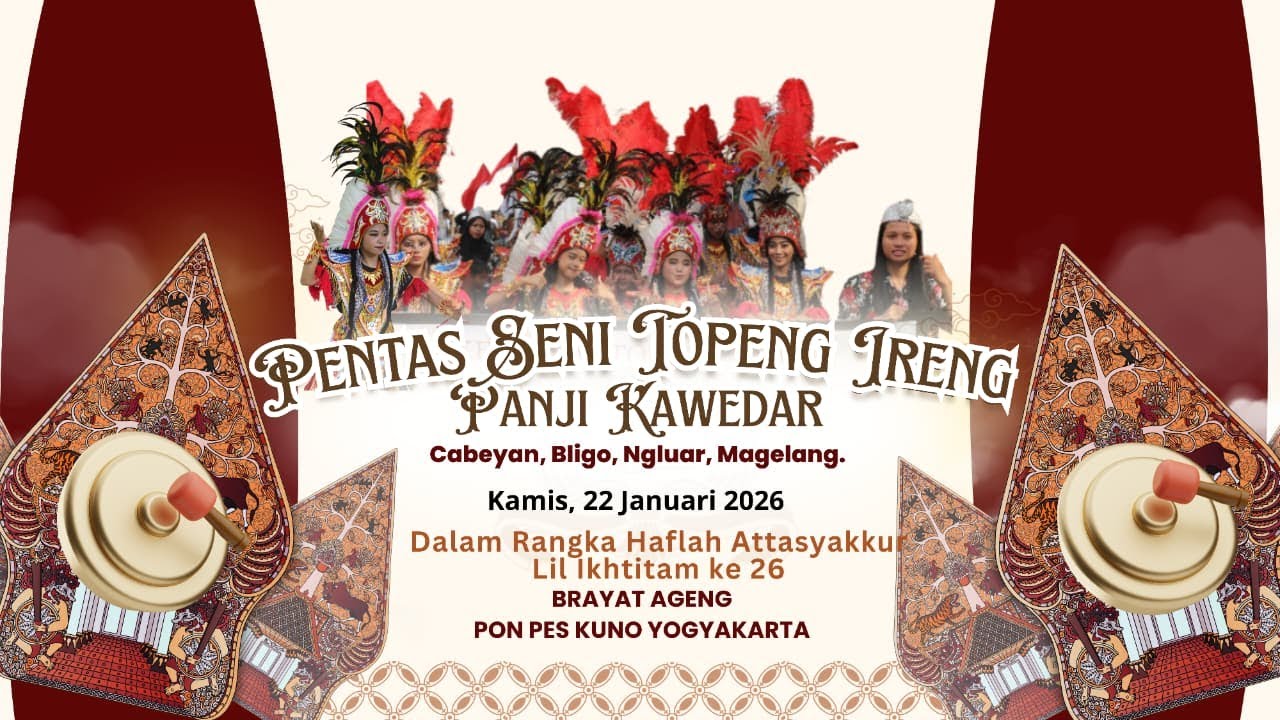 PENTAS SENI TOPENG IRENG PANJI KAWEDAR DARI BLIGO, MAGELANG, JAWA TENGAH