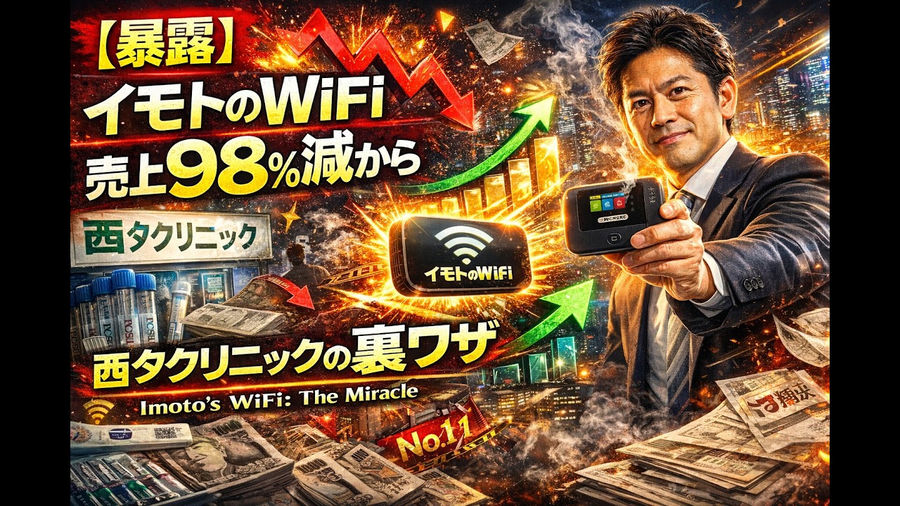 【暴露】なぜ「イモトのWiFi」は売上98%減から大逆転できたのか？ 西タクリニックに隠された裏ワザと禁断の罠。Imoto's WiFi: The Miracle.