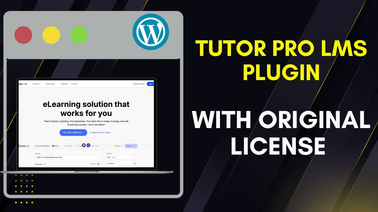 Download Tutor Pro With Lifetime Updates | Tutor LMS Pro Plugin With License Key